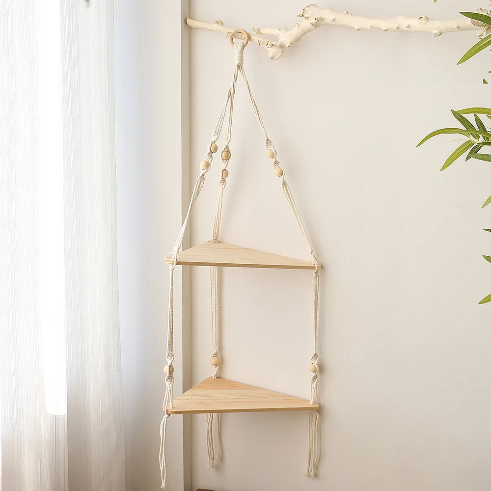 Macrame Wall Hanging Shelves