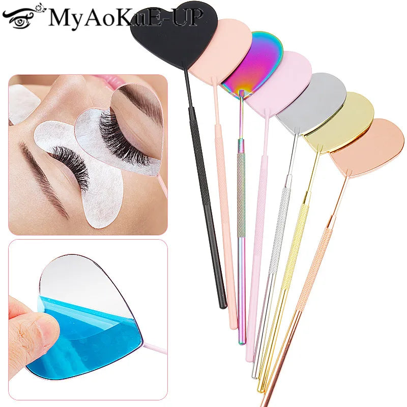 1pcs Heart Shape Eyelash Mirror