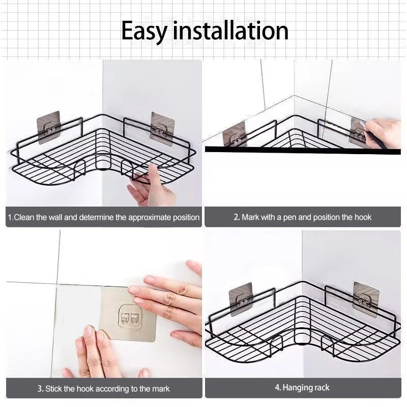 Bathroom Iron Triangle Storage Rack