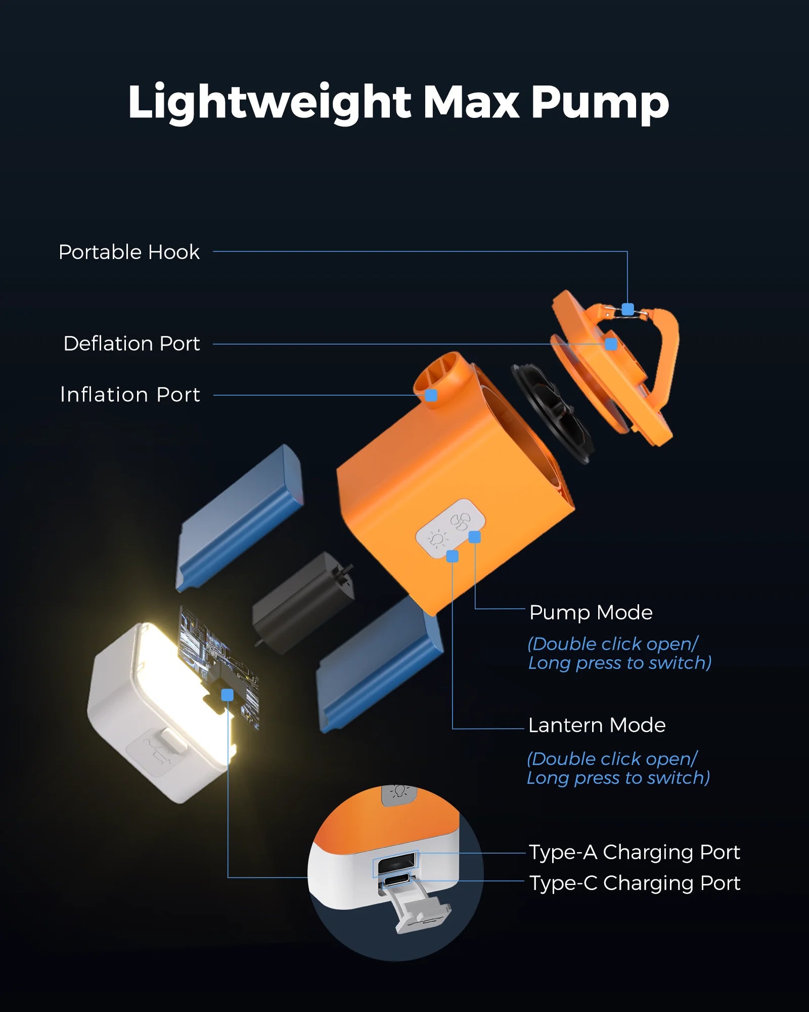 Ultralight Portable Electric Air Pump