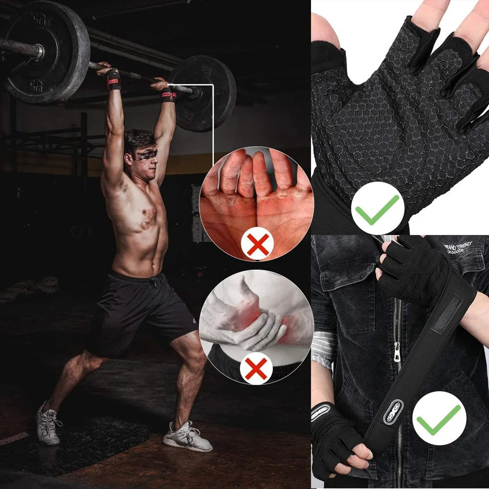 Workout Weight Lifting Half Finger Gloves