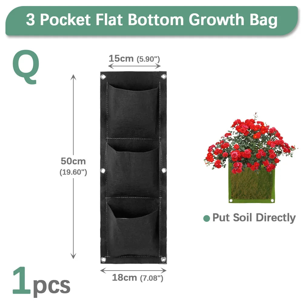 Wall Hanging Pockets Planting Pot