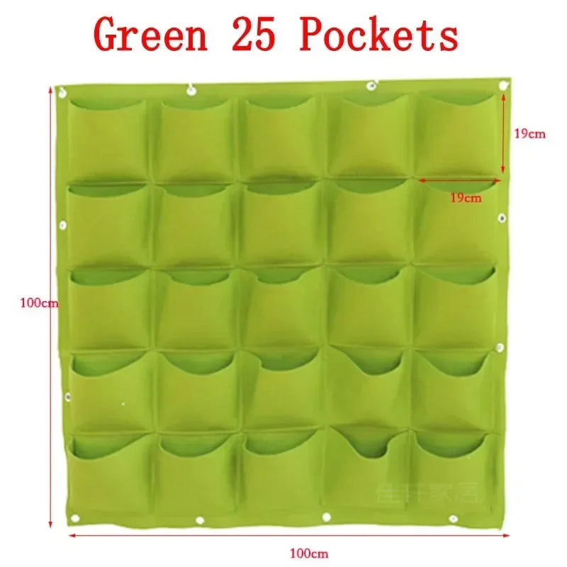 Wall Hanging Pockets Planting Pot