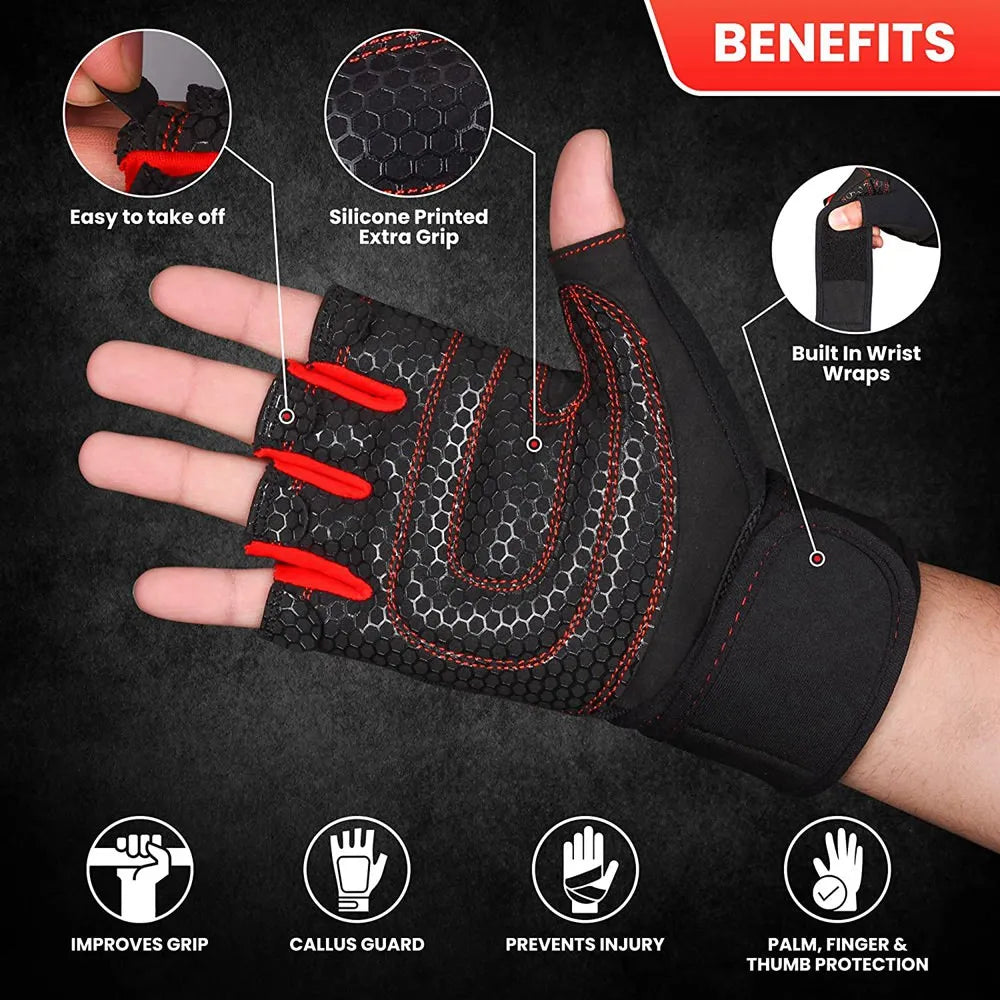 Workout Weight Lifting Half Finger Gloves